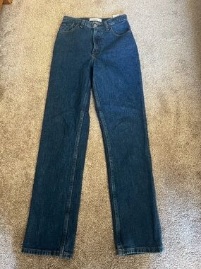 Abercrombie & Fitch Dark Blue 90s Straight Leg Ultra High Rise Women's Jeans